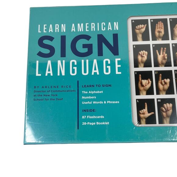 Learn American Sign Language By Arlene Rice Book Flash Cards New - Picture 4 of 14